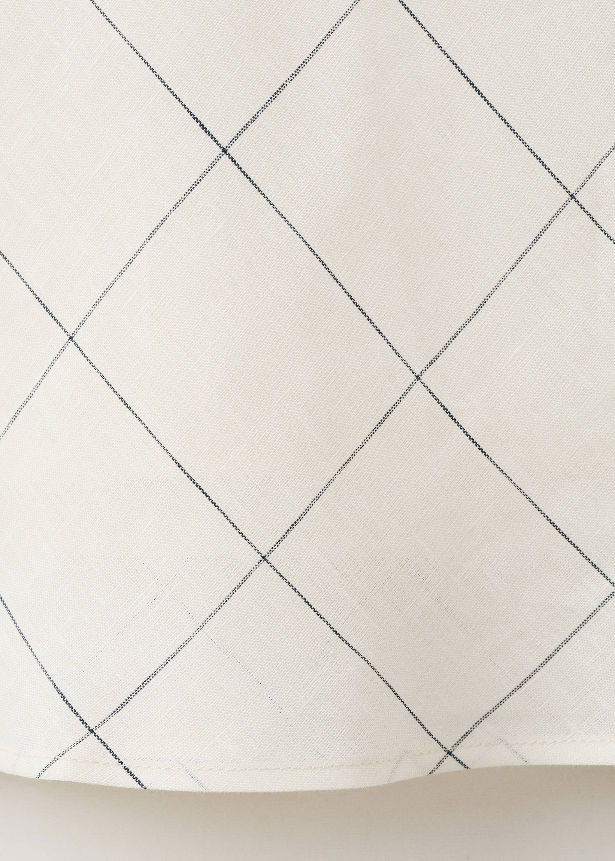 100% linen check skirt - Details of the article 0
