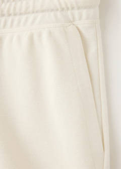 Textured cotton blend Bermuda shorts with drawstring — White 8