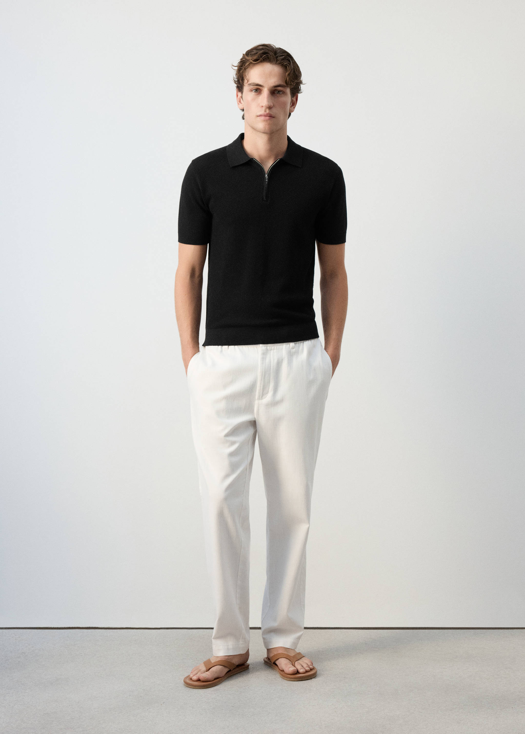 Polo 100 % coton maille structure - Plan général