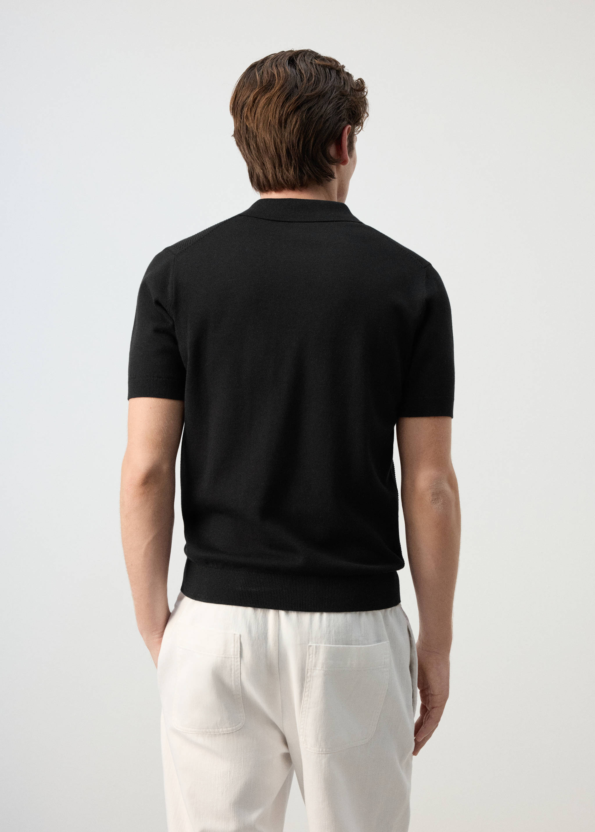 Polo 100 % coton maille structure - Verso de l’article