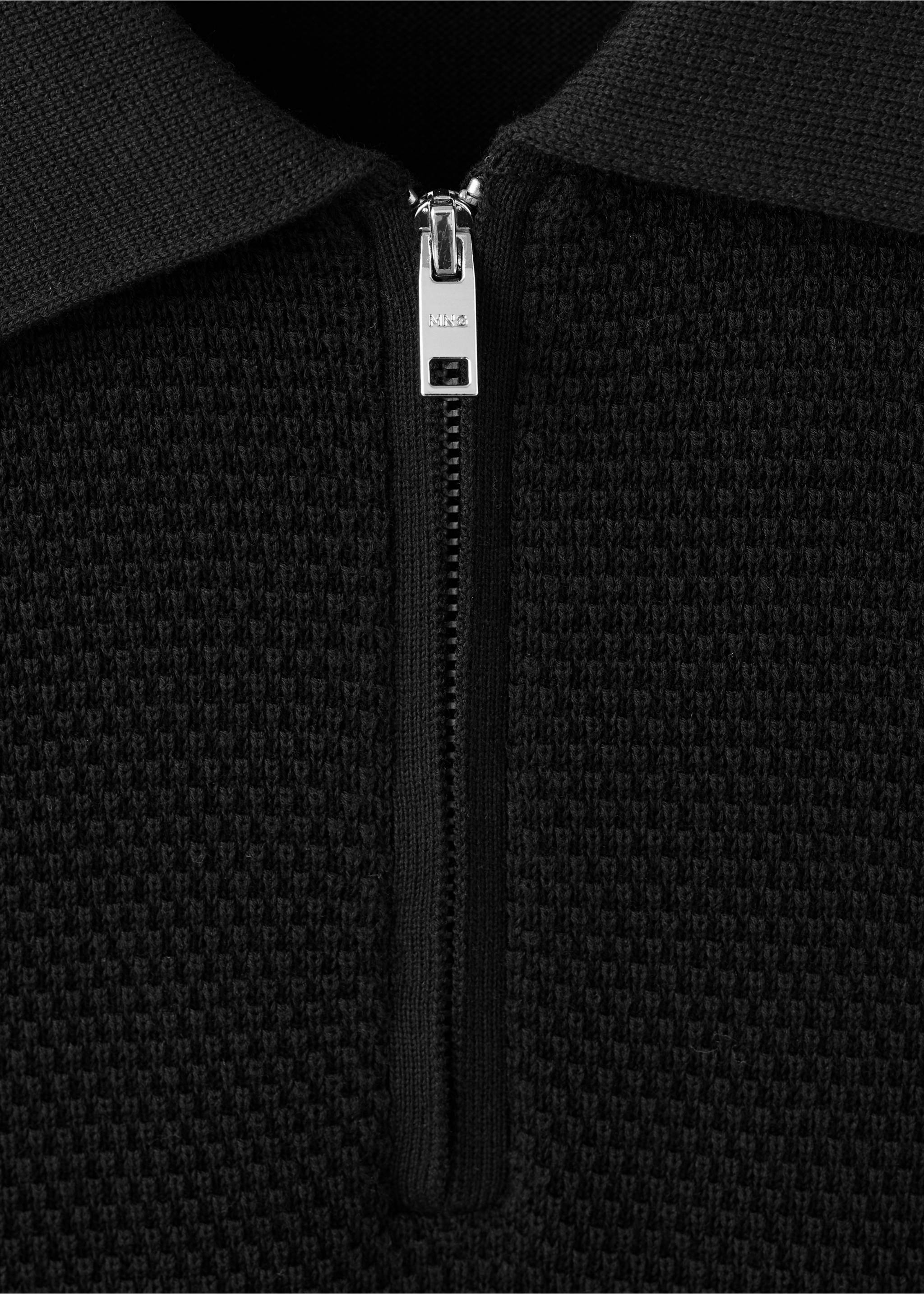 Polo 100 % coton maille structure - Détail de l'article 0, Noir. Ref: 37052899-00.