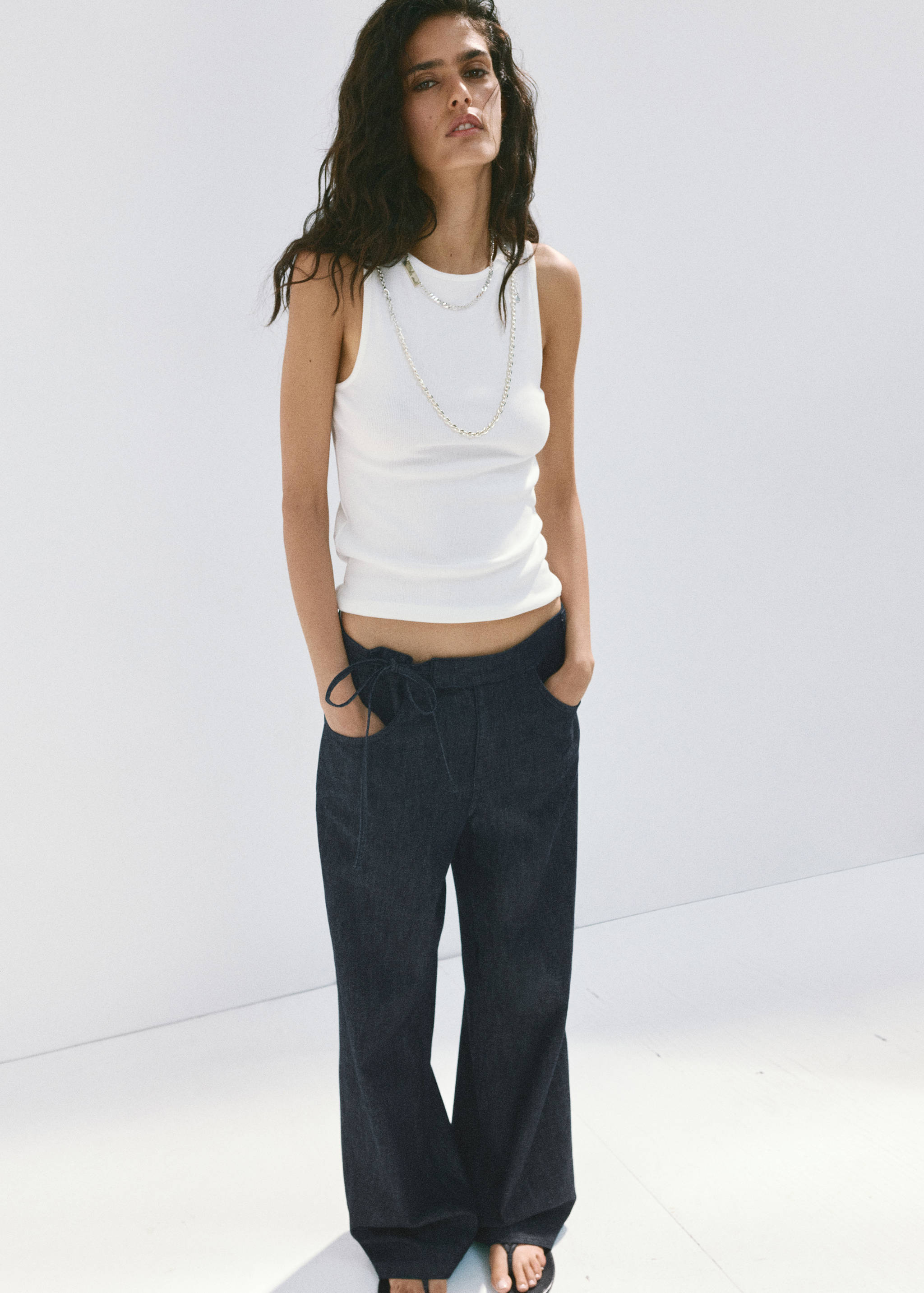 Jean low waist nœud - Plan général