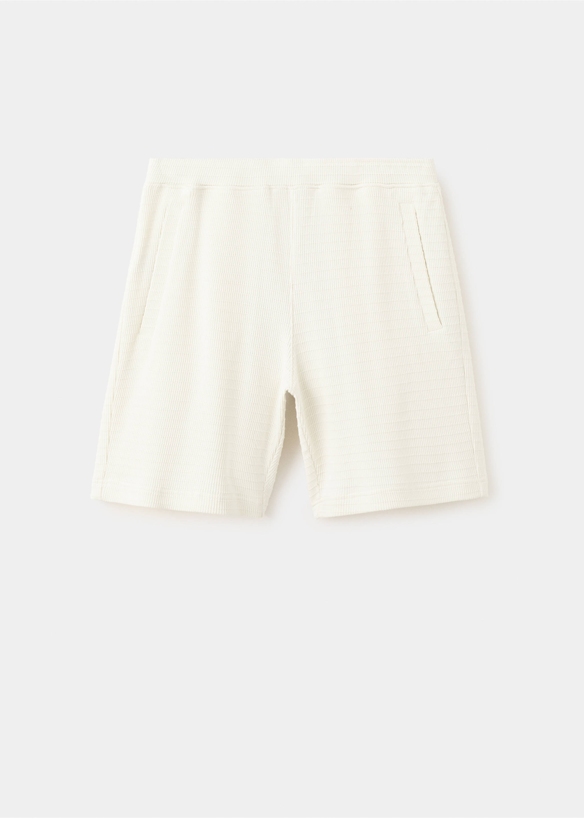 Bermudas 100% algodón textura - Artículo sin modelo, Blanco roto. Ref: 37052903-00.