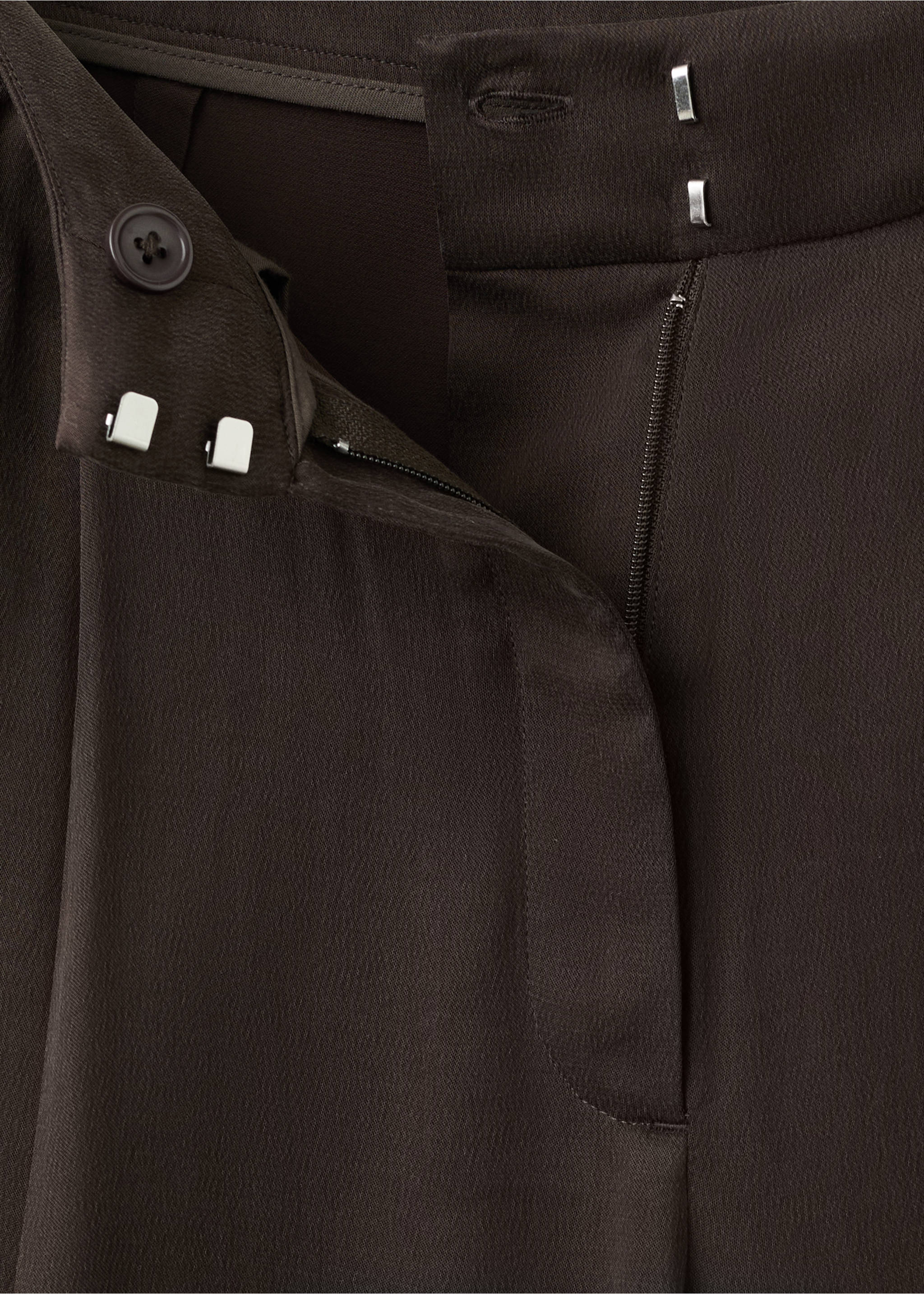 Mid-rise harem pants - Details of the article 8, Chocolate. Ref: 37052904-00.