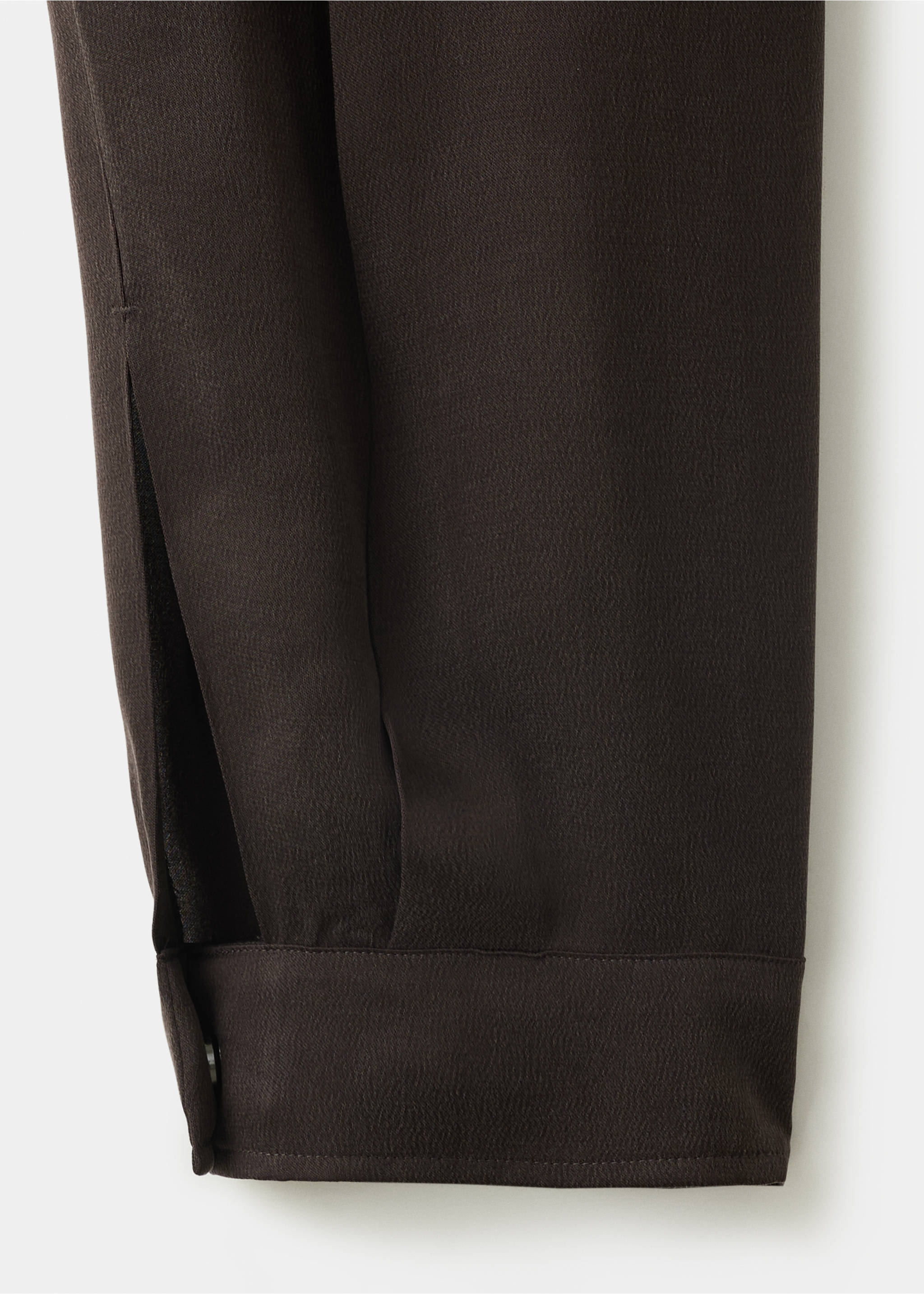 Mid-rise harem pants - Details of the article 0, Chocolate. Ref: 37052904-00.