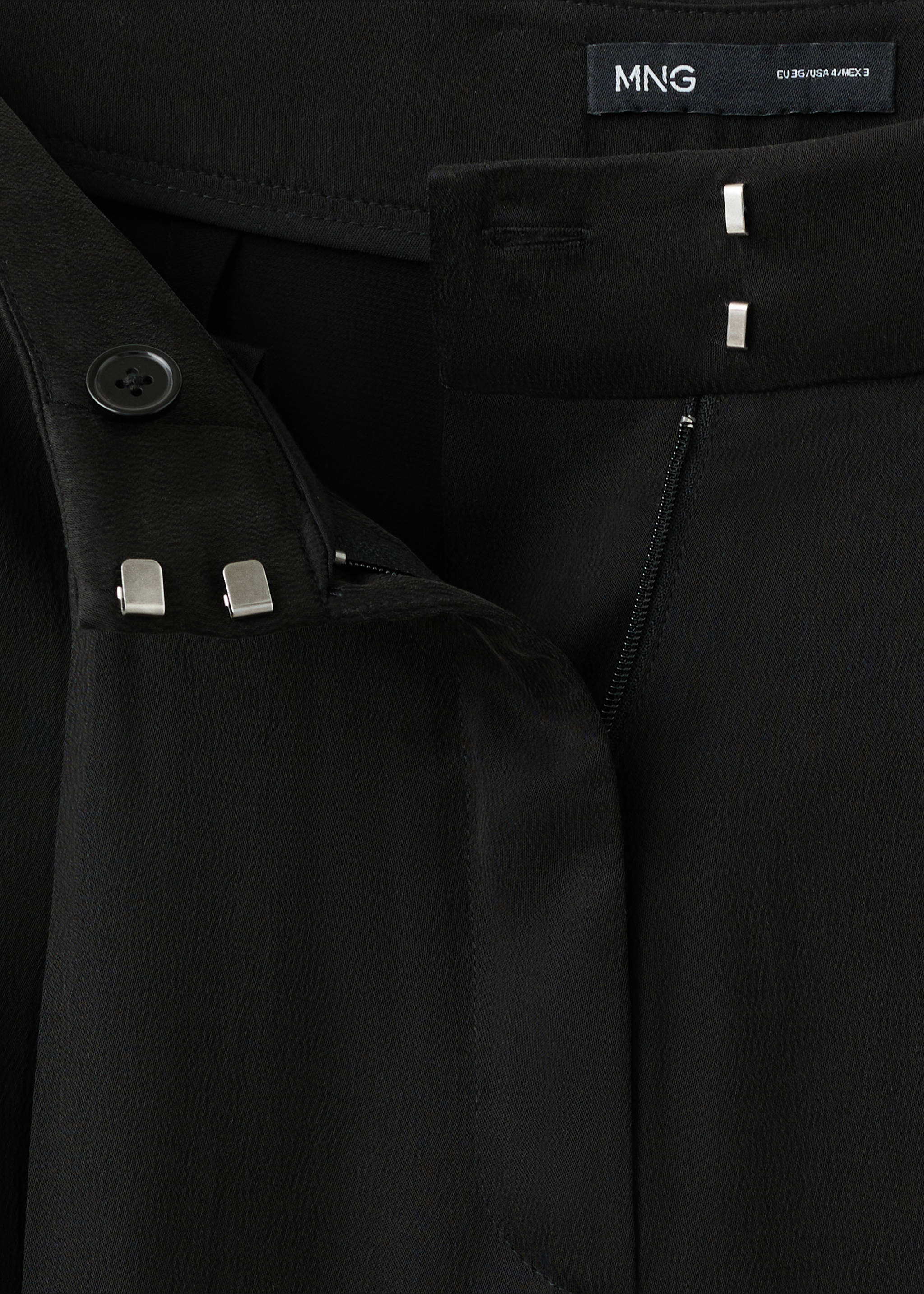 Mid-rise harem pants - Details of the article 8, Black. Ref: 37052904-00.