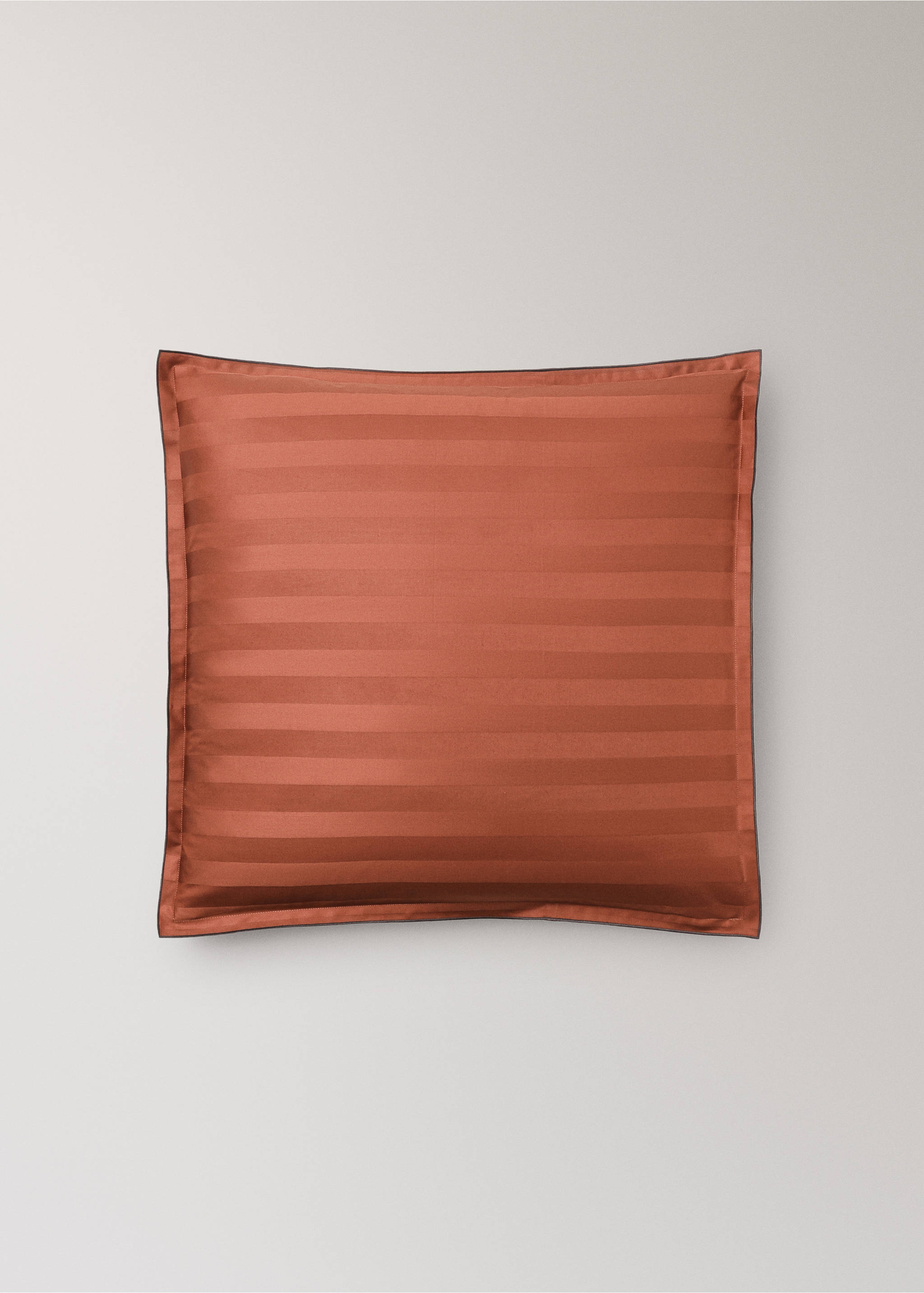 Taie d’oreiller 100 % coton satin 60x60 cm - Article sans modèle, Cognac. Ref: 37052905-00.