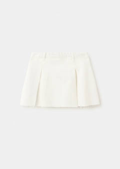 Pleated denim skirt — Ecru 4