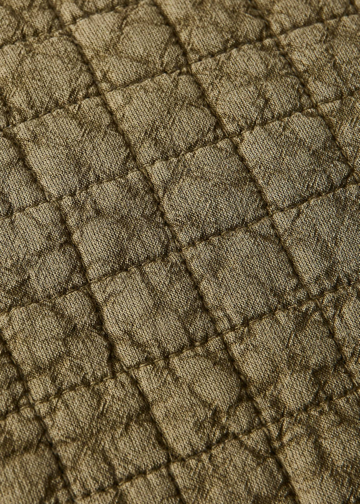 Garment-dyed cotton bed cushion cover 50x50 cm — Mustard