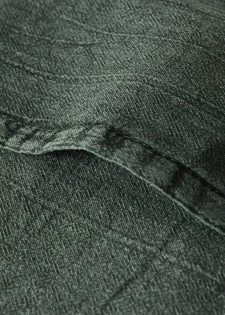 Garment-dyed cotton bed cushion cover 50x50 cm — Dark Green
