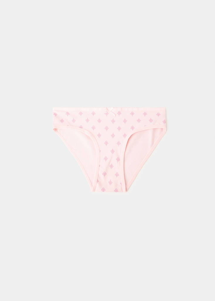 Pack of 3 assorted cotton knickers — Pink