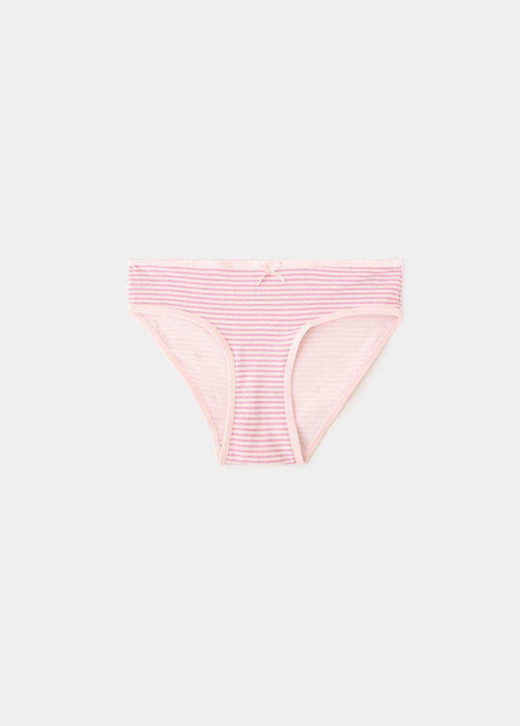 Pack of 3 assorted cotton knickers — Pink
