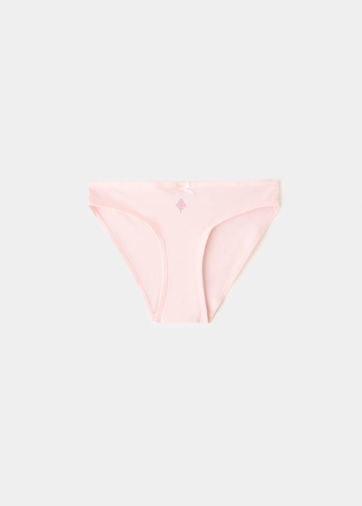 Pack of 3 assorted cotton knickers — Pink