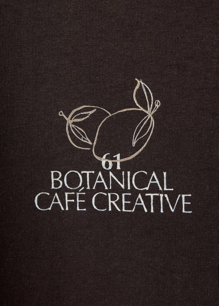 Printed cotton-blend T-shirt — Brown