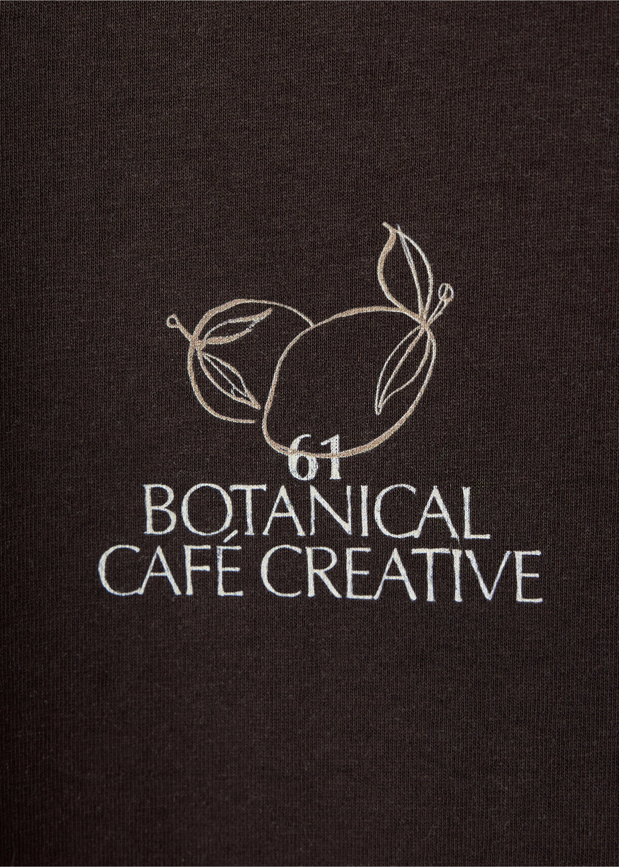 Cotton T-shirt with embroidered motif - Details of the article 8, Brown. Ref: 37052911-00.