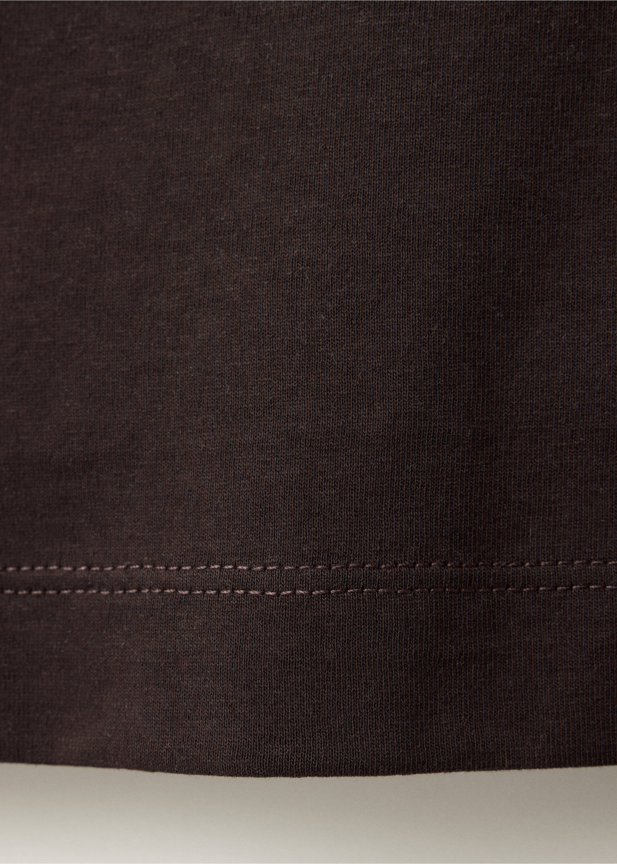 Cotton T-shirt with embroidered motif - Details of the article 0, Brown. Ref: 37052911-00.
