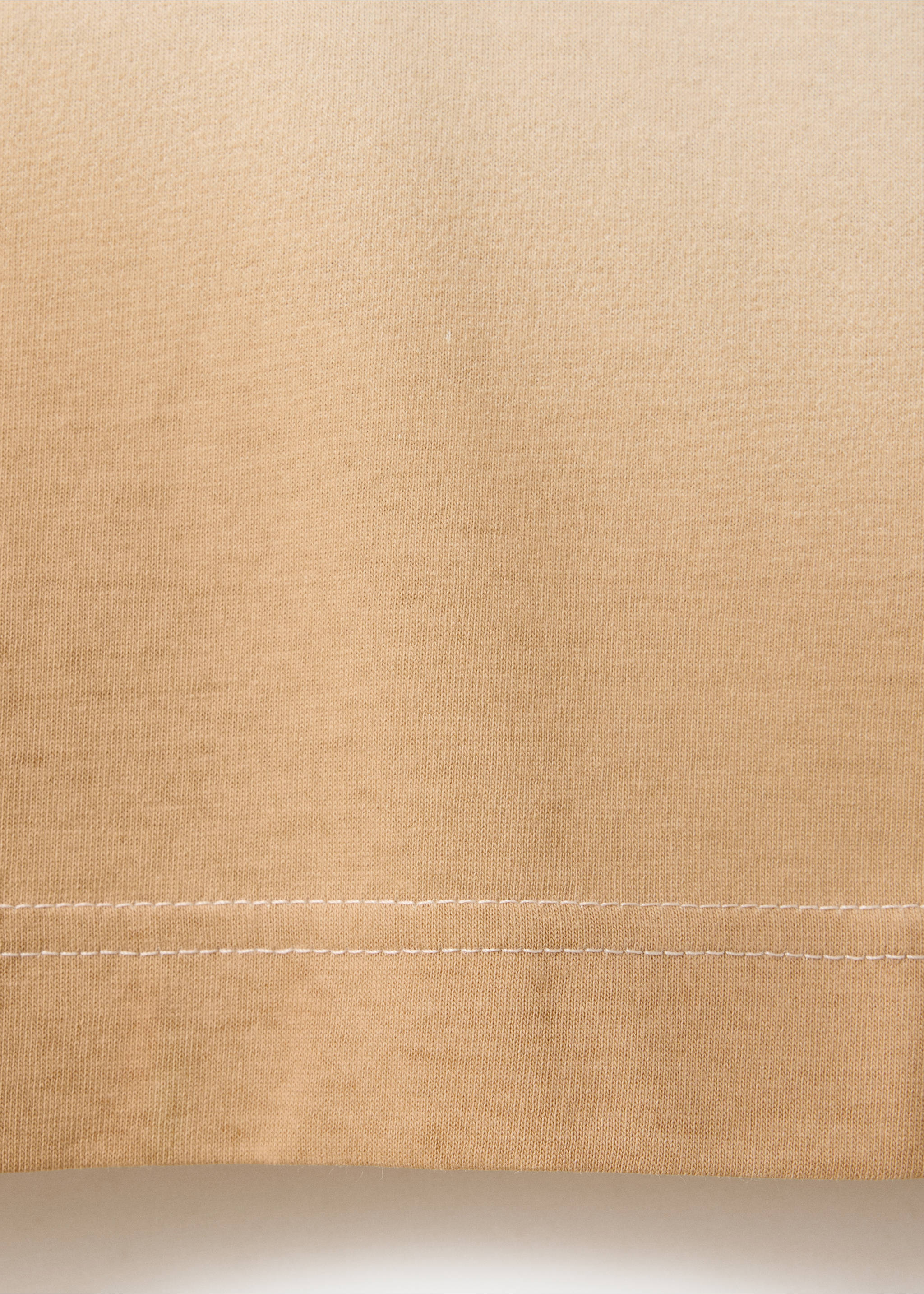 Camiseta 100% algodón dibujo bordado - Detalle del artículo 0, Beige. Ref: 37052913-00.
