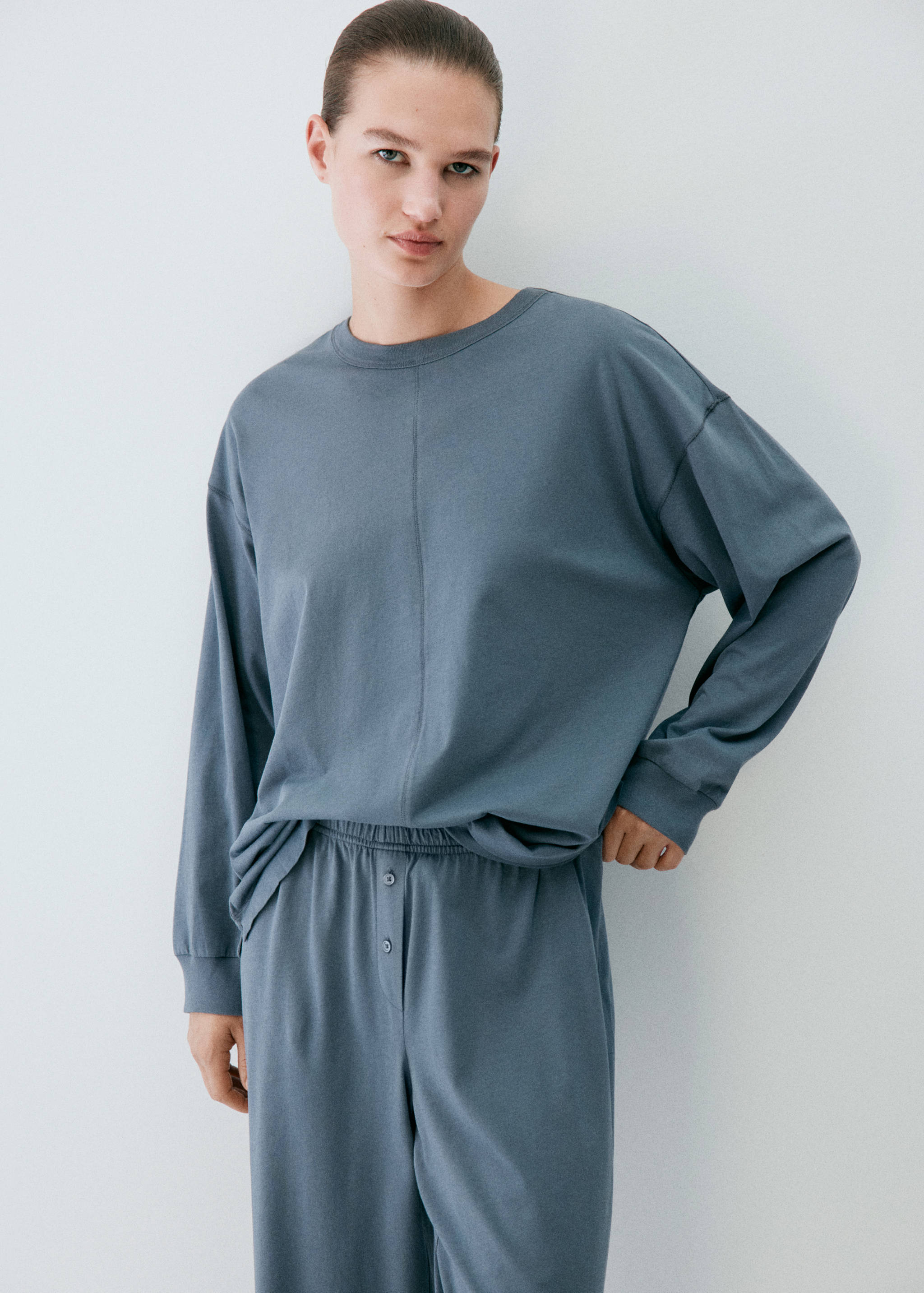 Mango %100 pamuklu pijama tişörtü
