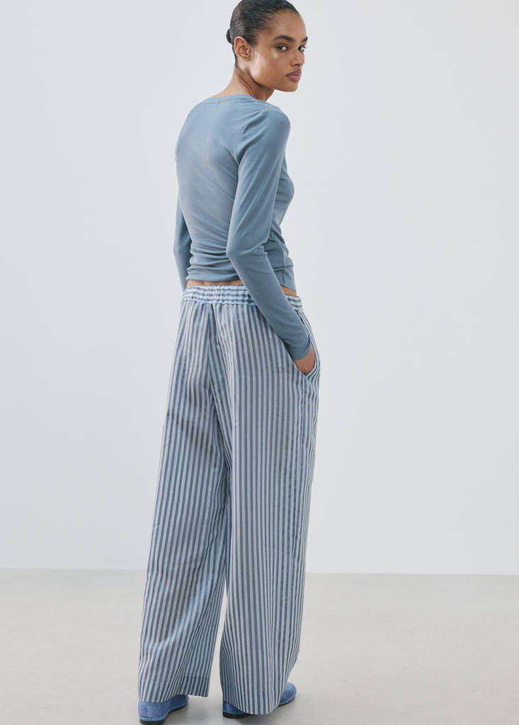 Lyocell wool blend pyjama t-shirt — Blue
