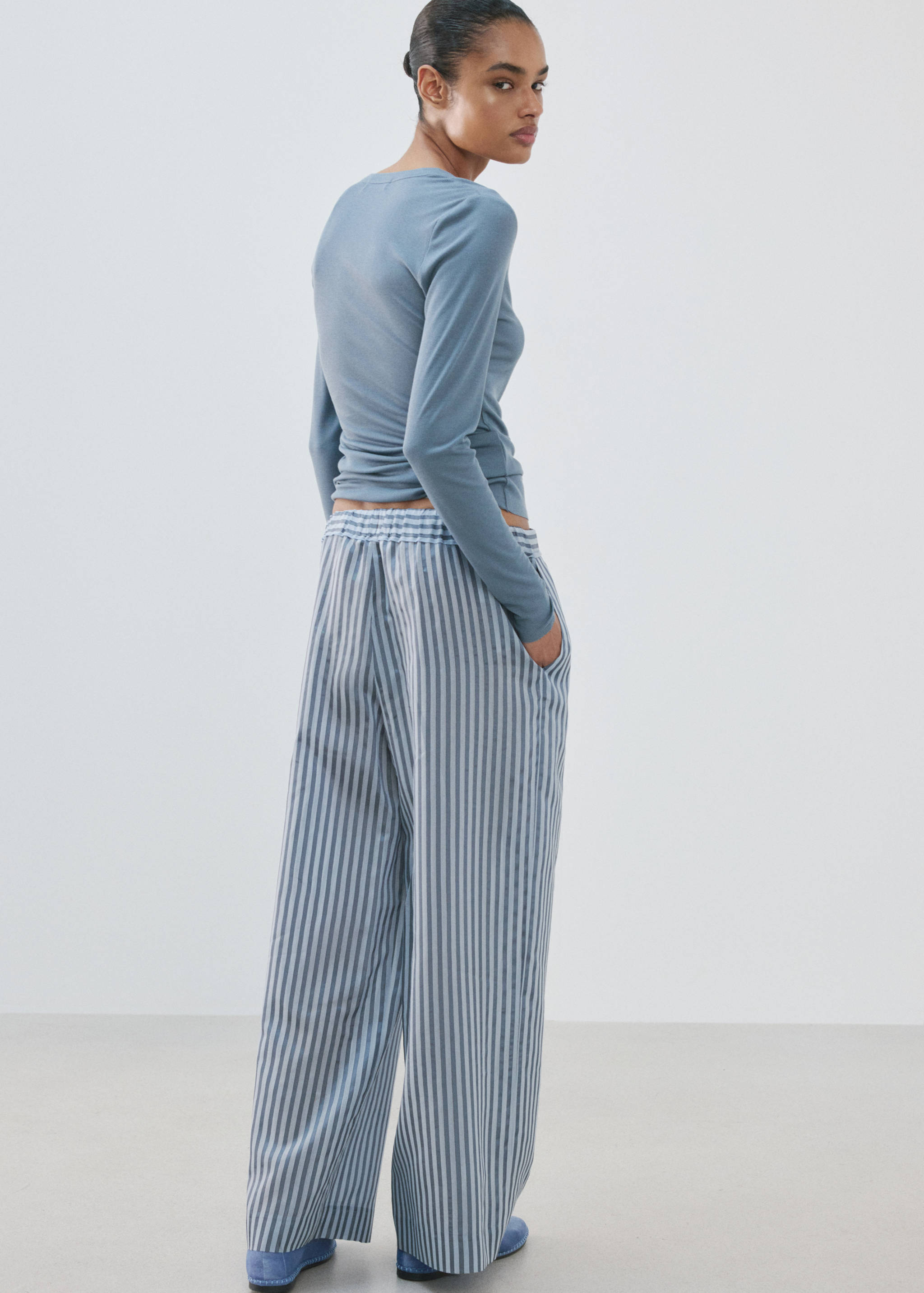 Lyocell wool blend pyjama t-shirt - Reverse of the article