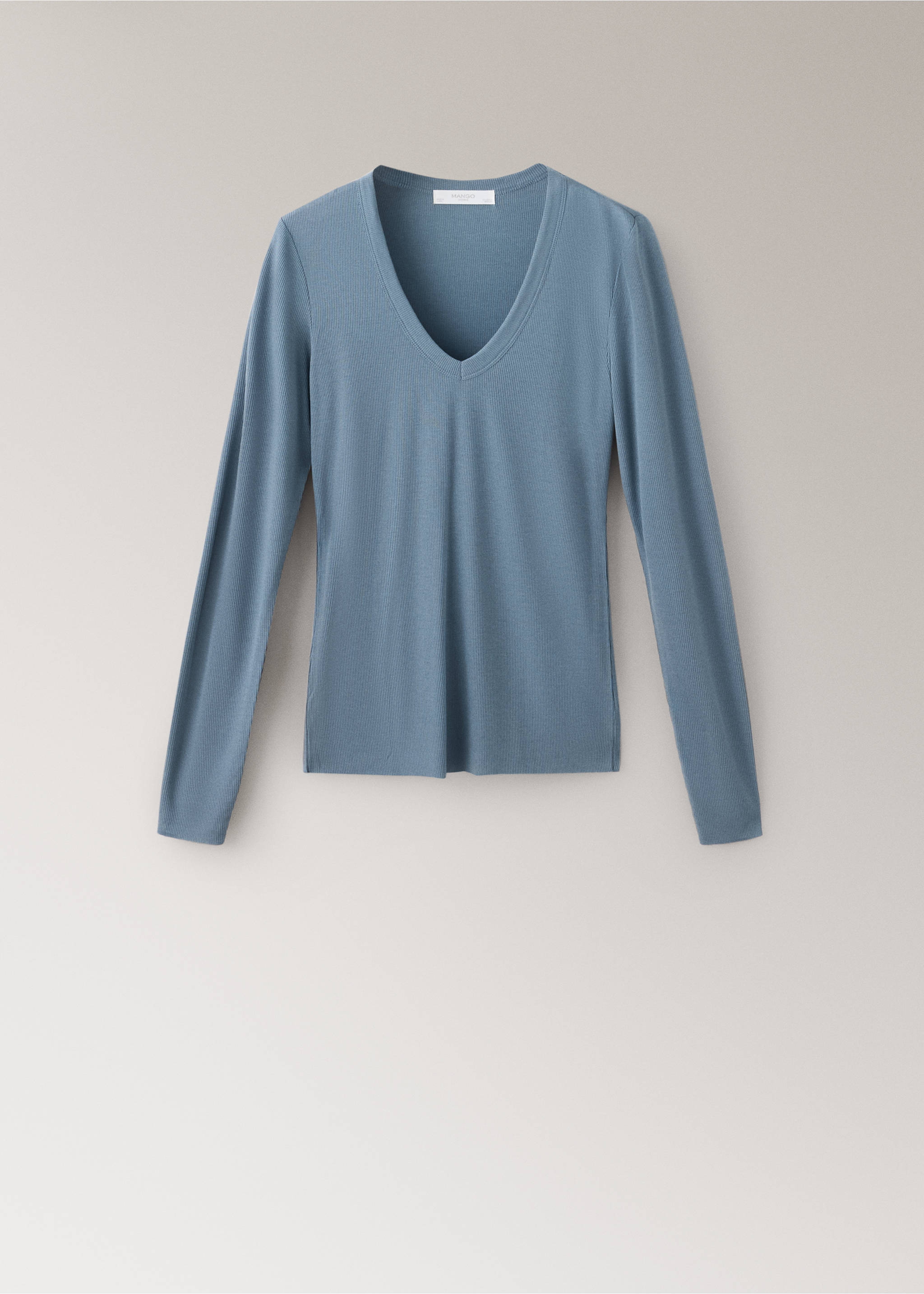 Lyocell wool blend pyjama t-shirt - Article without model, Blue. Ref: 37052915-00.