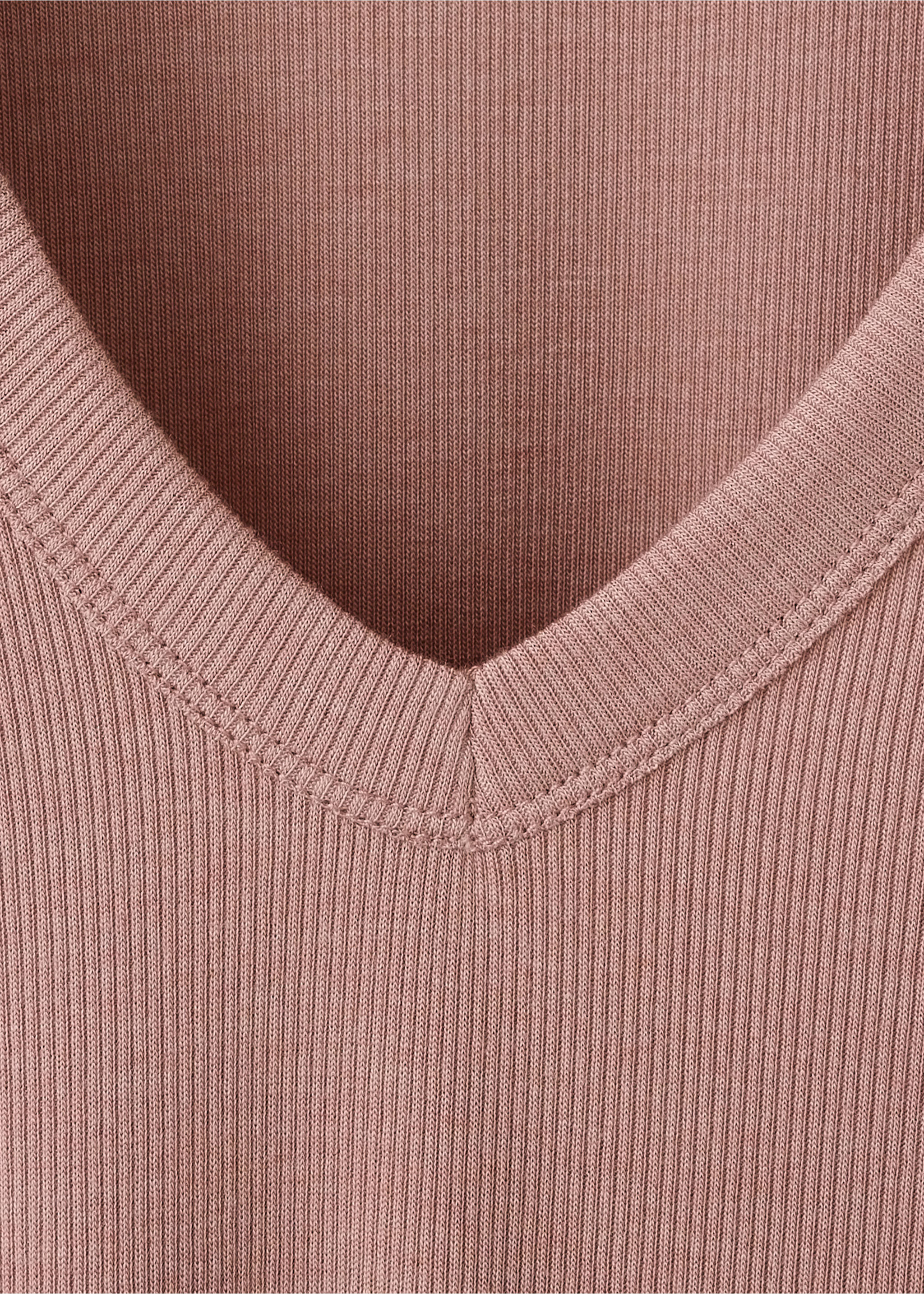 Lyocell wool blend pyjama t-shirt - Details of the article 8, Pink. Ref: 37052915-00.