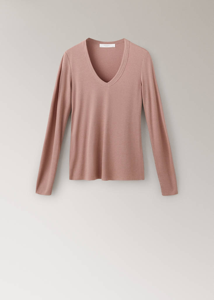 Lyocell wool blend pyjama t-shirt — Pink