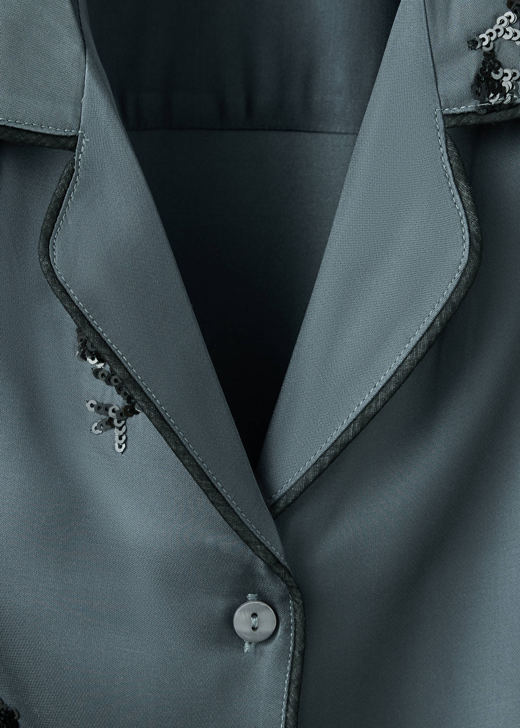 Sequin satin pyjama shirt - Details of the article 8