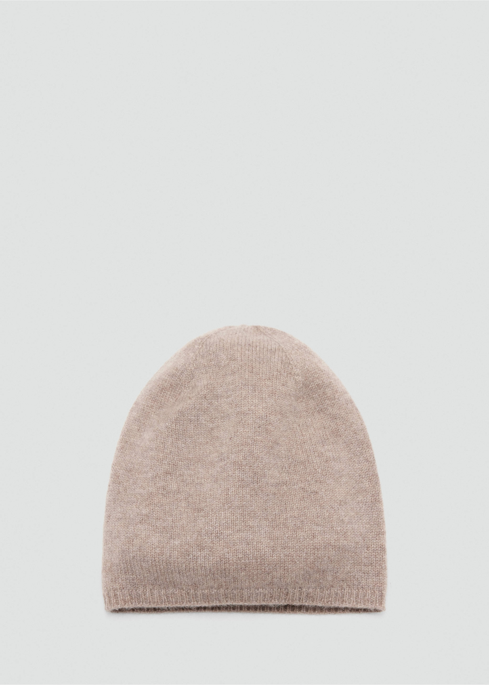 Cashmere knitted hat - Article without model, Beige. Ref: 37052919-00.
