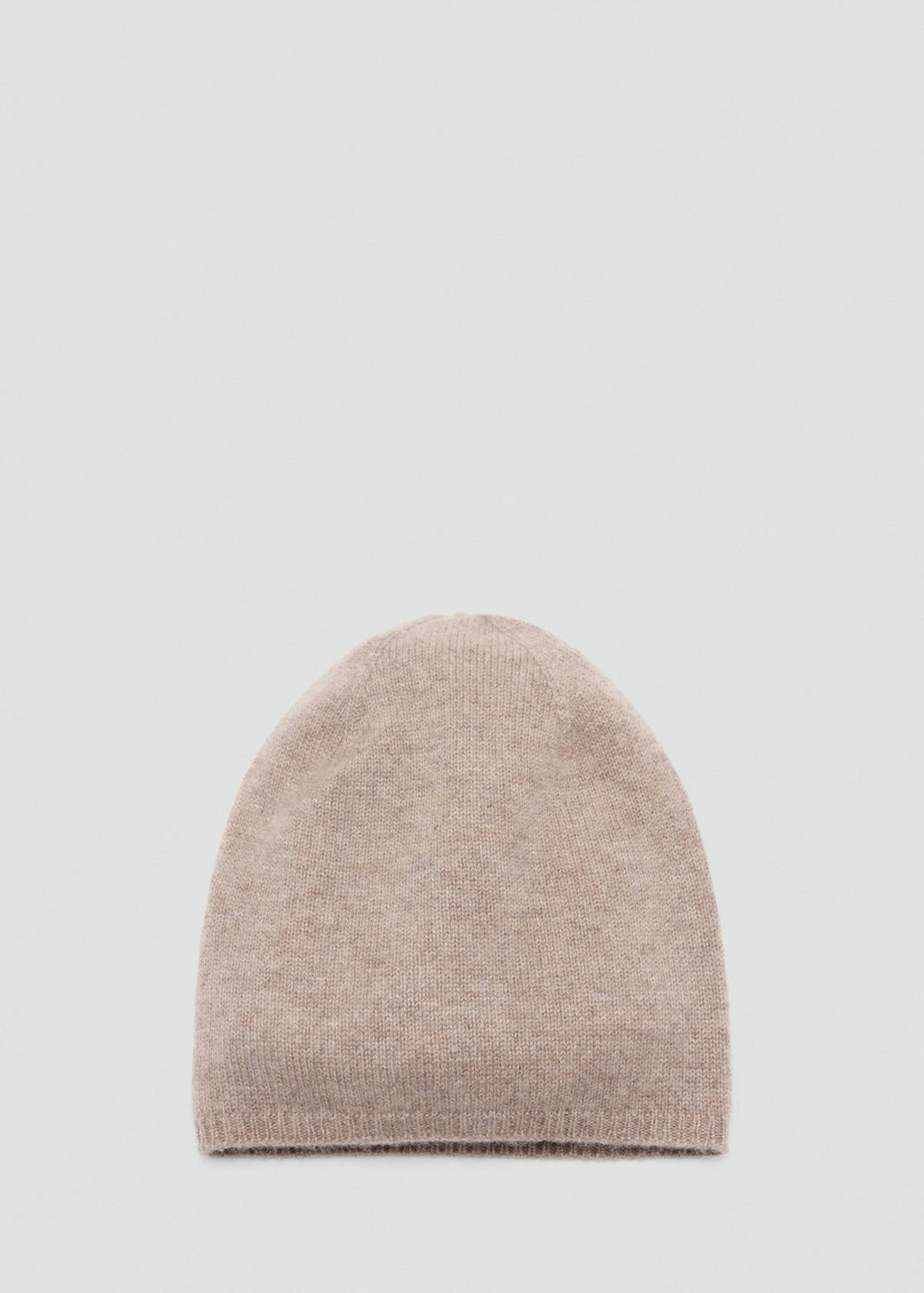 Cashmere knitted hat — Beige