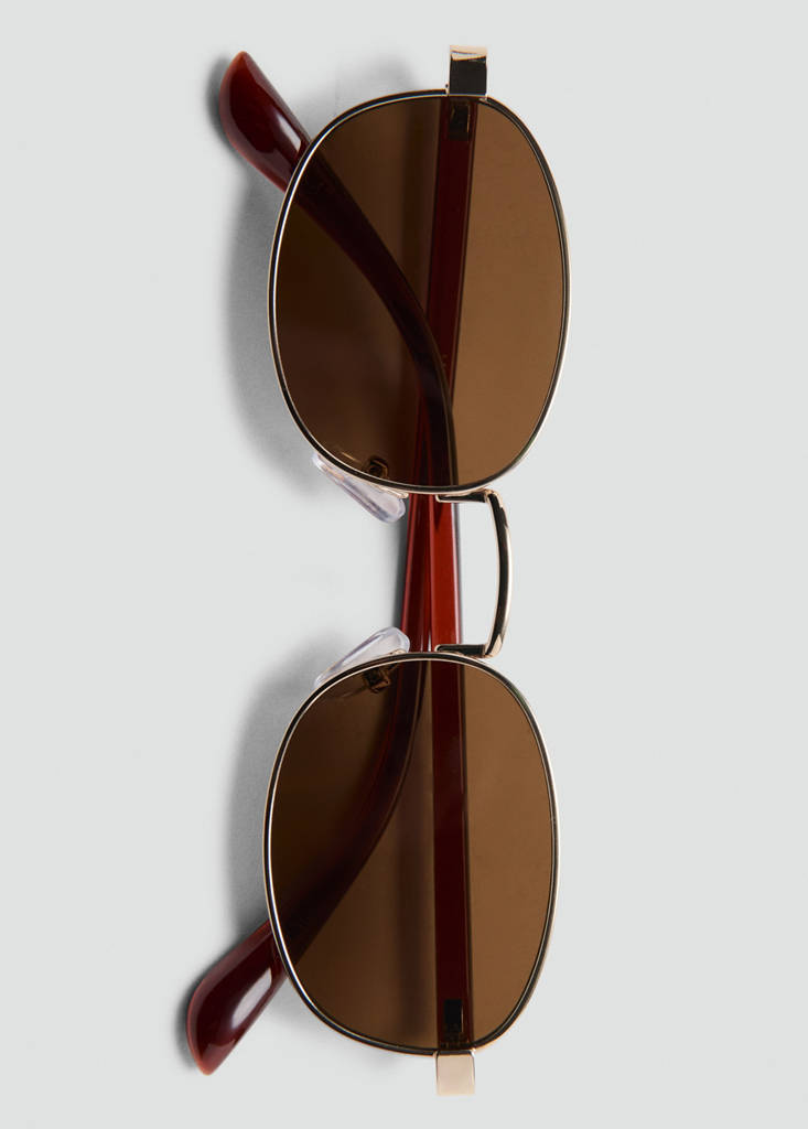 Metallic frame sunglasses — Gold