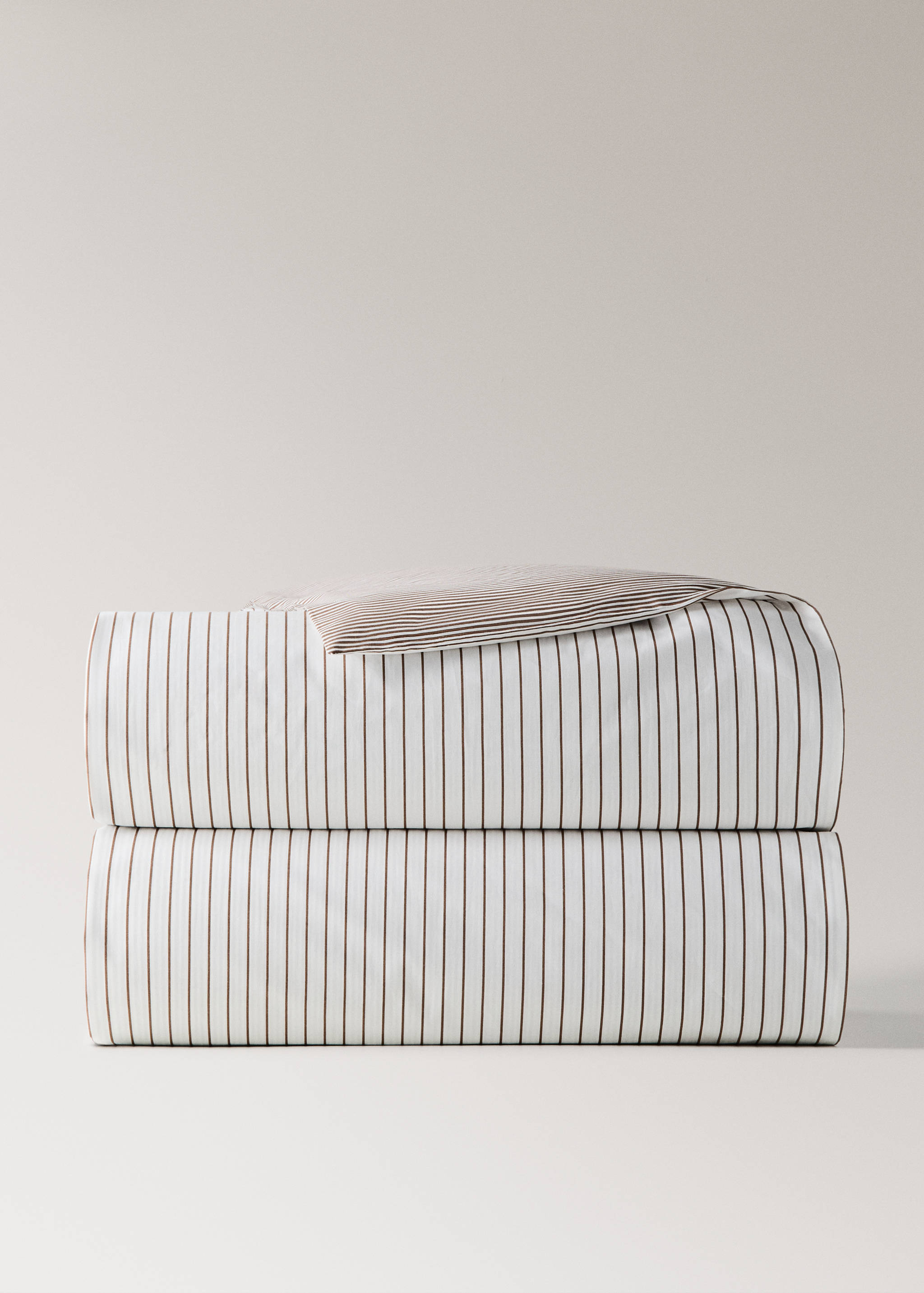 100% cotton percale striped duvet cover for 135/140 cm bed - Details of the article 3