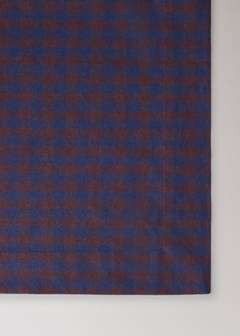 Two-tone checked cotton tablecloth for 2 to 4 people — Indigo Blue 3