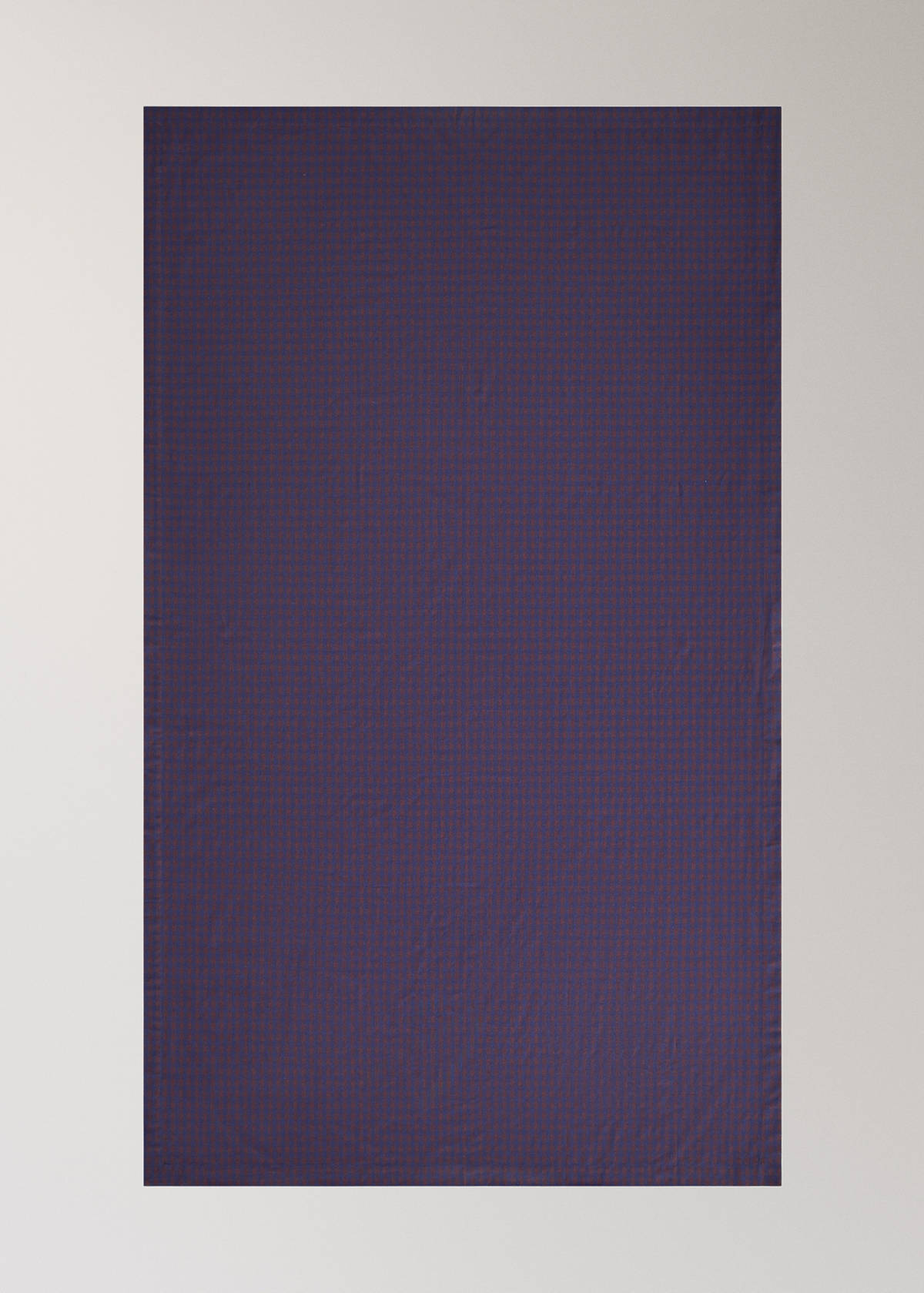 Two-tone checked cotton tablecloth for 2 to 4 people — Indigo Blue