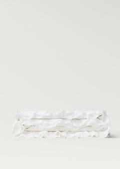 Tagesdecke aus Baumwolljacquard mit Blumenmuster und Volant, Bett 180/200 cm — Weiß 6