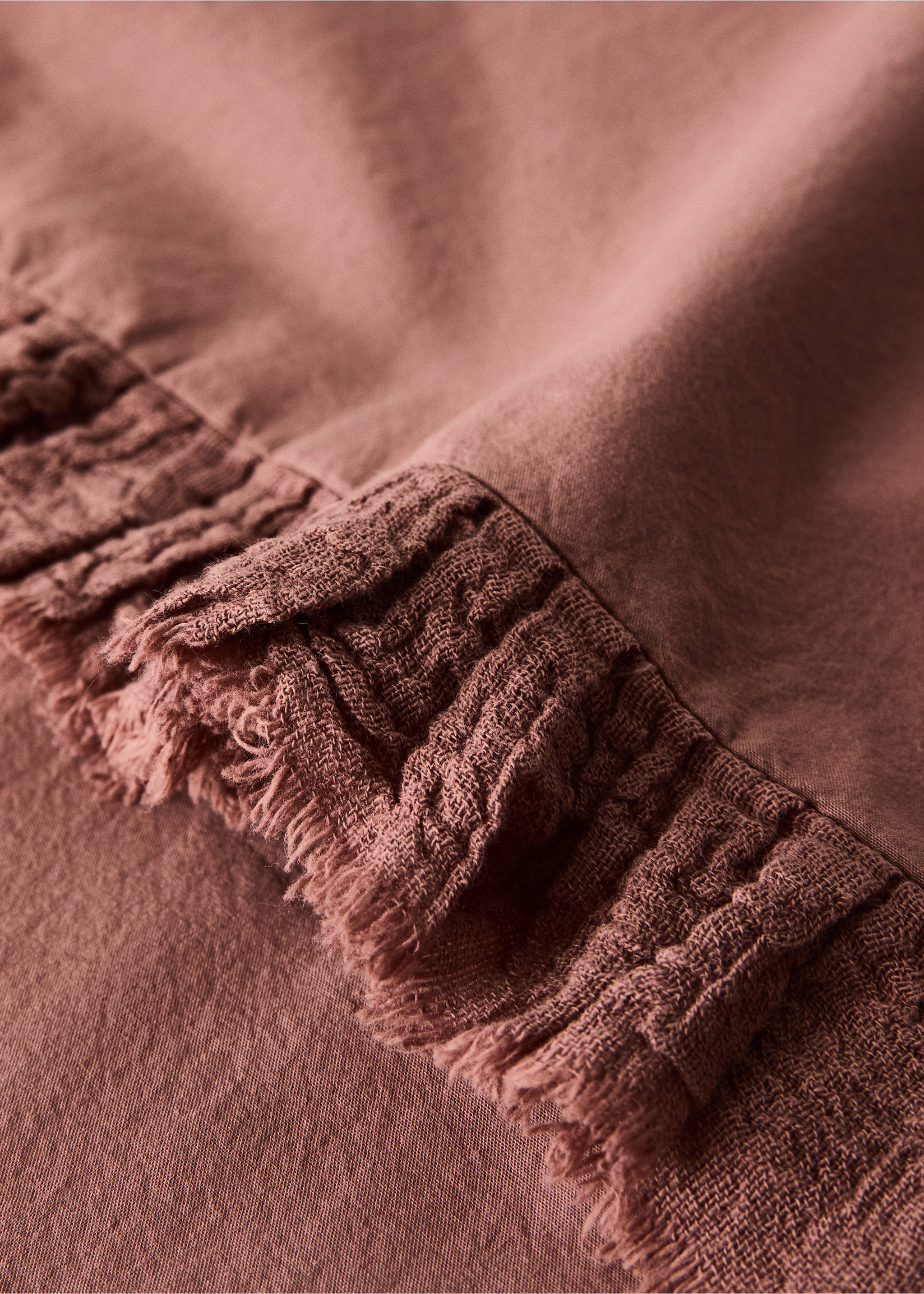 Cushion cover 100% cotton 45 x 110 cm - Details of the article 1, Medium Pink. Ref: 37052927-00.