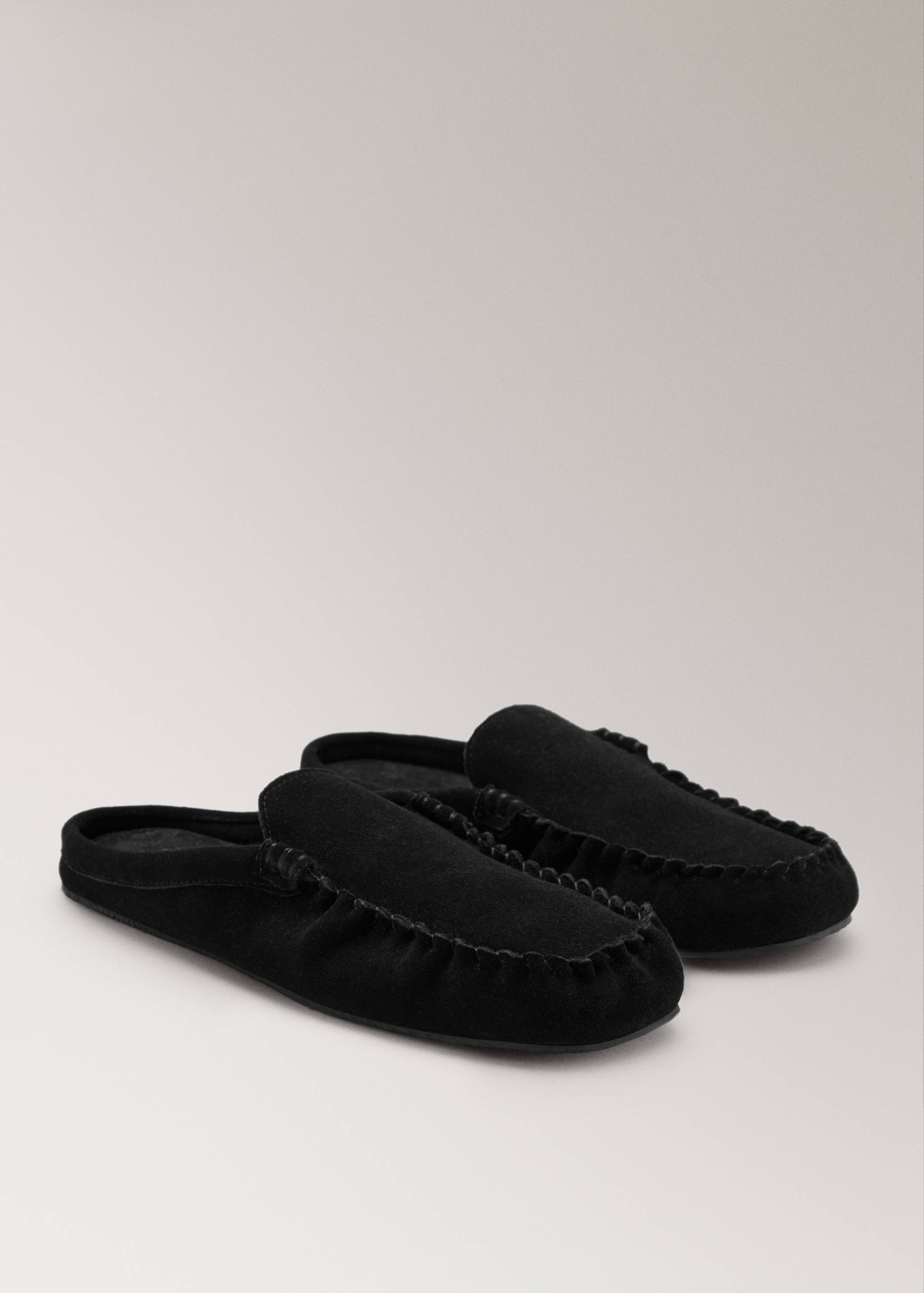 Backless suede loafer - Medium plane