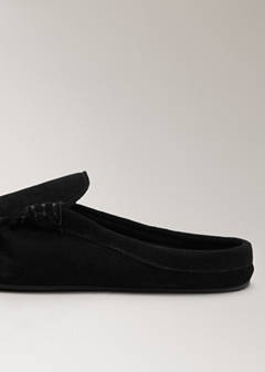 Backless suede loafer — Black 2