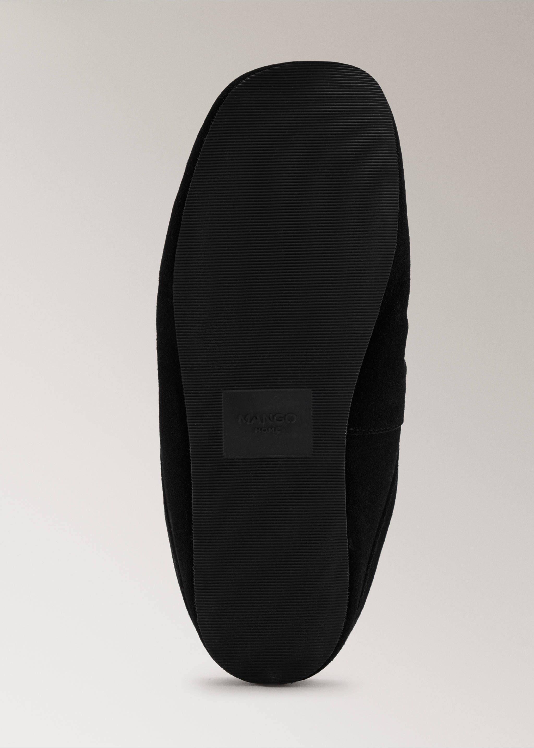 Backless suede loafer - Details of the article 3, Black. Ref: 37052937-00.