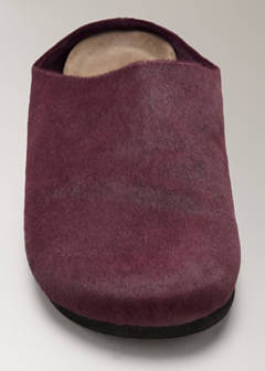 Felt clog slippers — Burgundy 3