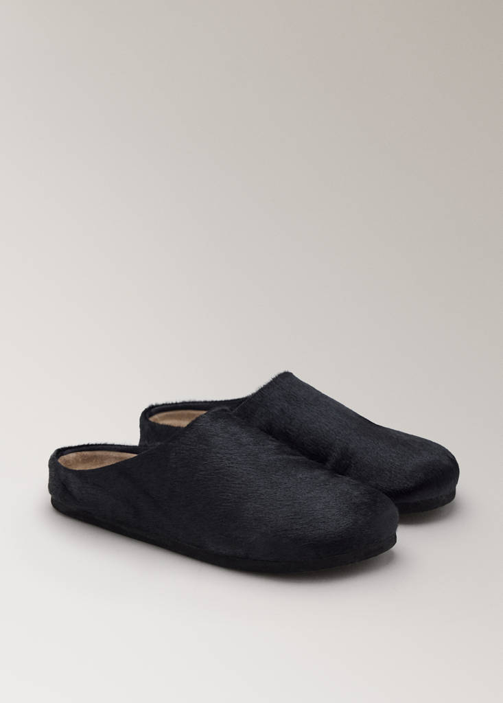 Felt clog slippers — Black