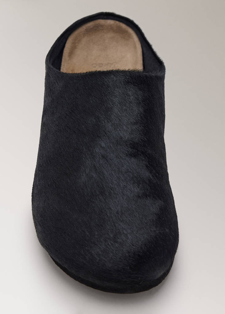Felt clog slippers — Black