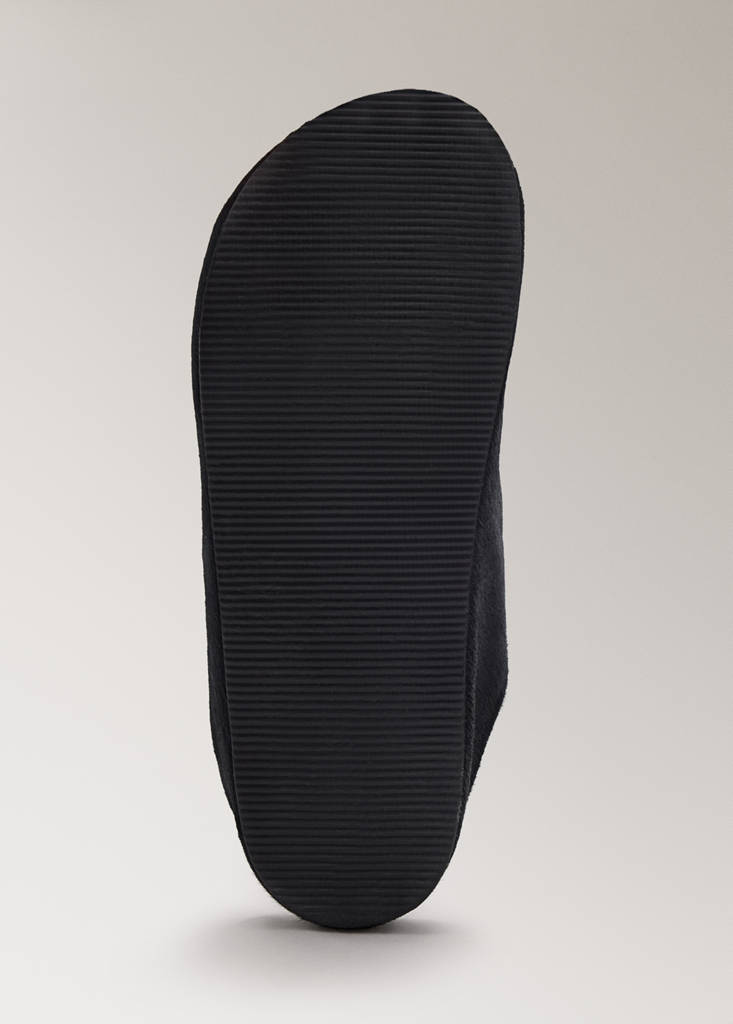 Felt clog slippers — Black