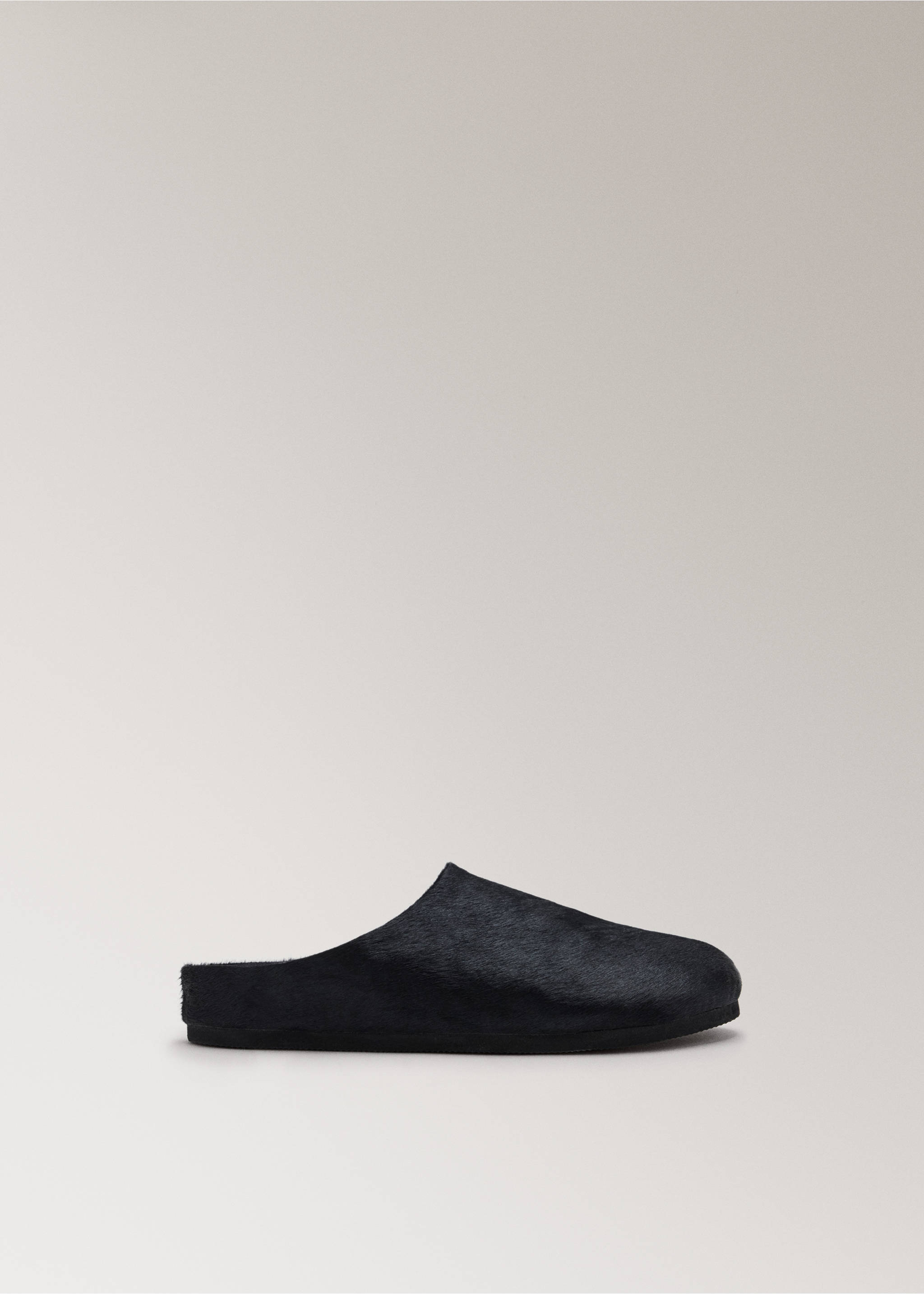 Felt clog slippers - Article without model, Black. Ref: 37052941-00.