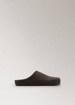 Felt clog slippers — Brown 4