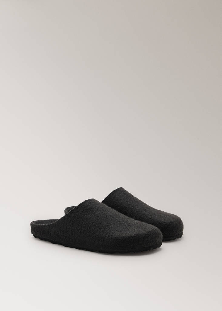 Felt clog slippers — Black