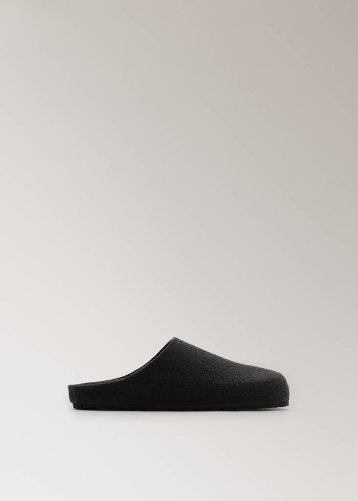 Felt clog slippers — Black