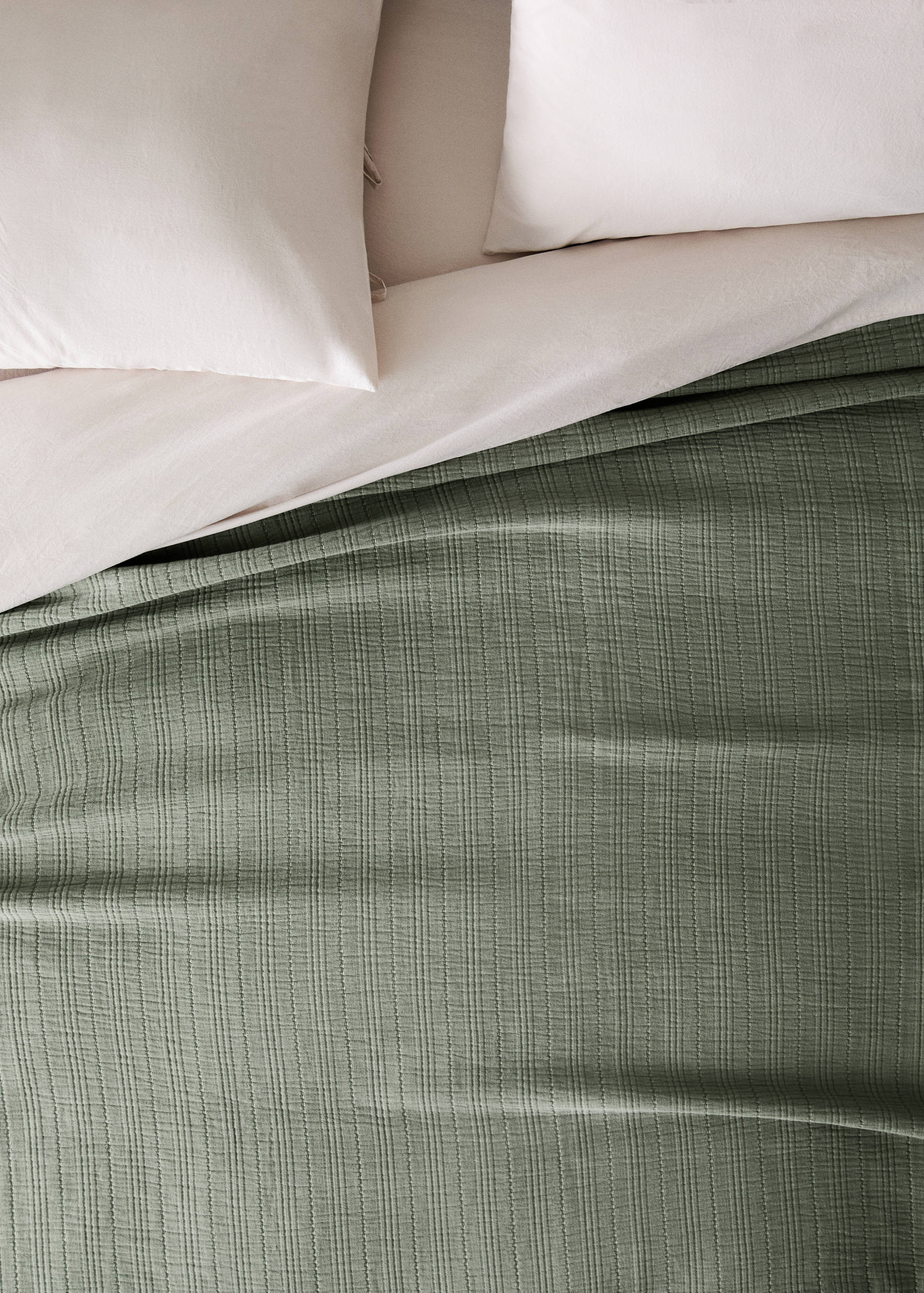 Garment-dyed sprei van wafelkatoen, bed 180/200 cm - Detail van het artikel 7