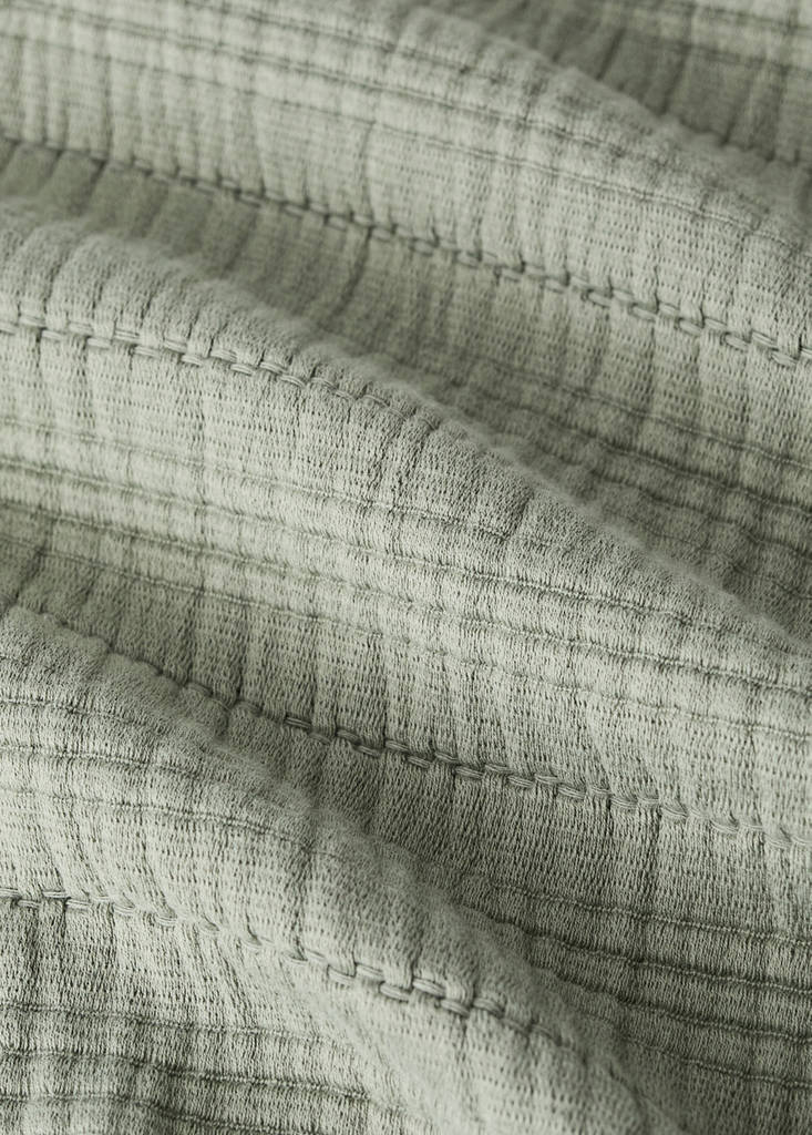 Stückgefärbte Tagesdecke aus Baumwolle für 180/200 cm Bett — Grün