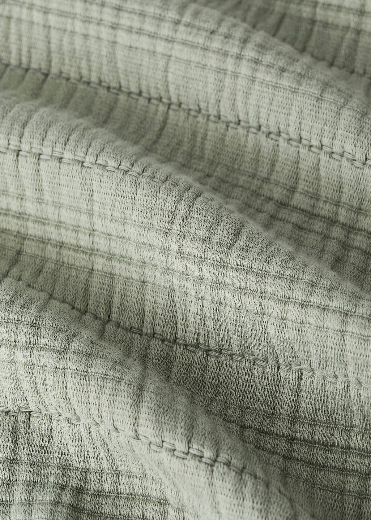 Stückgefärbte Tagesdecke aus Baumwolle für 180/200 cm Bett — Grün